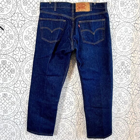 Vintage LEVI'S 501 MADE USA 2002 Dark Wash Denim Jeans Men's W40 L30 - Picture 2 of 15